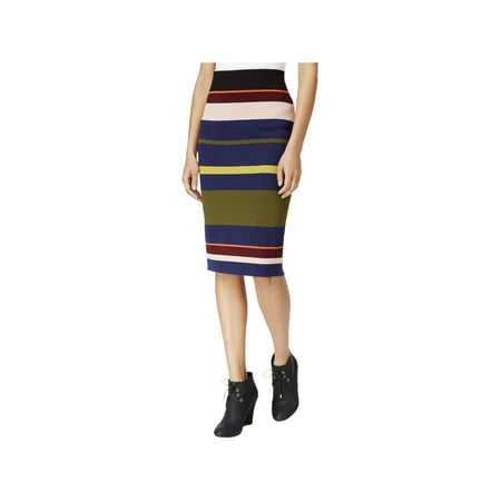 Rachel Rachel Roy Womens Wool Blend Striped Pencil Skirt