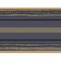 Dundee Deco's Peel and Stick Wallpaper Border - Abstract Navy Blue Stripes Wall Border Retro Design, 15 ft x 7 in, Self Adhesive