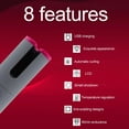 thumbnail image 3 of Rizador de Cabello Automático Inalámbrico, Rizador de Carga USB, Barril de Cerámica de Calentamiento Rápido Portátil con Temperatura Ajustable, Herramienta Automática para Peinar Peluquería o Afeitado Octpeak NO, 3 of 7