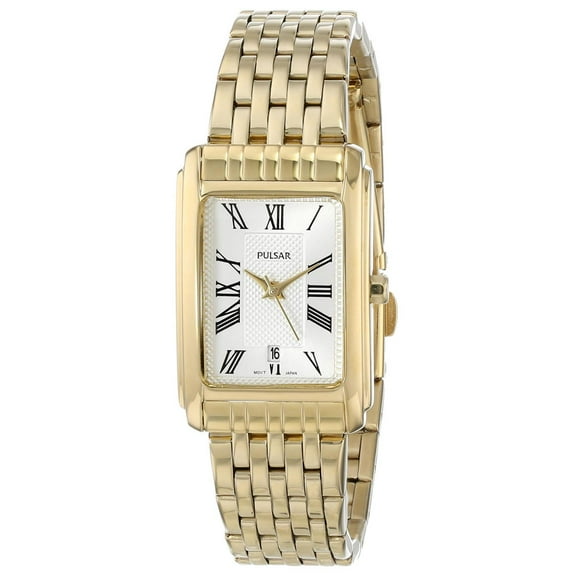 PH7330 Women's Traditional Silver Dial Yellow Gold Steel Bracelet Watch