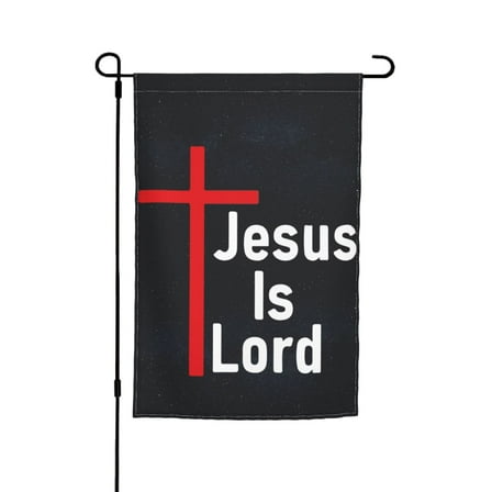 Jesus Is Lord Garden Flag 12x18 Inch Indoor Balcony Courtyard Outdoor Decorative Flag