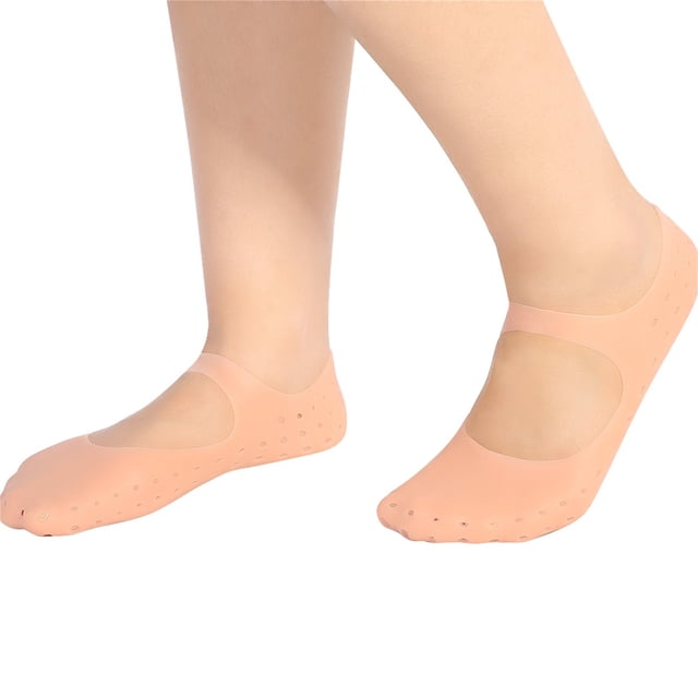 Calcetines De Silicona, 1 Par De Calcetines Suaves De Aloe, Calcetines De Gel De Silicona Para El Talón, Calcetines Hidratantes Antideslizantes Para Mujeres, Hombres