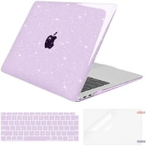 MOSISO Compatible with MacBook Air 13 inch Case 2022 2021 2020 2019 2018 A2337 M1 A2179 A1932, Glitter Plastic Hard Shell&Keyboard Cover&Screen Film&Storage Bag for MacBook Air 13 inch