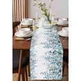 thumbnail image 2 of Table Runners 36 Inches Long Dress Scarves, Blue Eucalyptus Leaves Farmhouse Kitchen/Dining Table Runner, Short Coffee Tablerunners, Farmhouse Watercolor Floral 13x36 Inch, 2 of 7