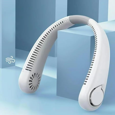 

BEFOKA Portable Hanging Fan Hands Free Bladeless Fan Operated Wearable Personal Fan Leafless Rechargeable Headphone Design USB Powered Desk Fan 3 Speeds