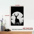 thumbnail image 3 of Deer Canvas Wall Art by Mavis Print- 12x16 inches Black and White Wall Decor | HD Printed & Wooden framed wall art | UV Resistant Modern Wall Decor for Gift | Made in USA1, 3 of 5