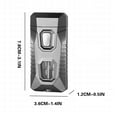 thumbnail image 3 of maxiaoxia Flame Lighter With 5 Flints Blue Visible Compartment Windproof Butane Gas Lighter Adjustable Soft Flame And Flame 2-in-1 Refillable Butane Lighte Cigar Lighter For Father's Day Birthday, 3 of 5