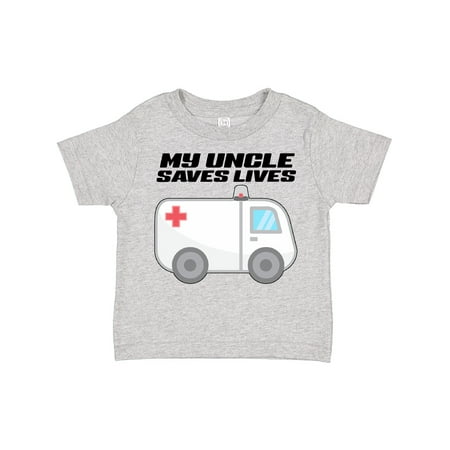

Inktastic My Uncle Saves Lives- Ambulance Boys or Girls Toddler T-Shirt