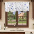 thumbnail image 6 of Lavender Flowers Curtain Valances for Windows, Kitchen Valance Window Treatments Panel 2 Pack, Spring Blooms Botanicals Garden Floral Rod Pocket Short Curtains for Bathroom Bedroom 42 x 18 Inch, 6 of 8
