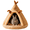 Brown, variant on Rabbit Cave Bed, Comfortable Triangle Pet Teepee, Holiday Bunny Cave House and Bed, Extremely Cozy and Warm Tent for Cat Rabbit and Small Dog