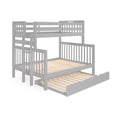 thumbnail image 5 of Bedz King Bunk Beds Twin over Full Mission Style with End Ladder and a Twin Trundle, Gray, 5 of 9