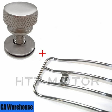 - HTT- Chrome Solo Seat Luggage Rear Fender Rack& Bolt For Harley Touring 1998-04 05 06