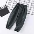 thumbnail image 2 of Cargo Pants For Boys,Baggy Cargo Pants Drawstring Waist Casual With Pocket Classic Fit Boys Athletic Pants Casual Boys Pants 2-3 Years Boys Fashion, 2 of 4