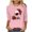 01 Pink, variant on Fewfanhot Women Fall Clothes Casual Round Neck Sweatshirt Christmas GlassLong Sleeve Shirts Loose Soft Pullover Shirts