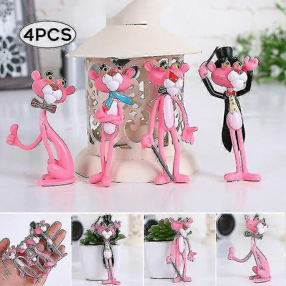 Rosa Pantern Söt Figur Leksak Anime PVC Actionfigur Leksaker Samling För Modell