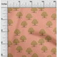 thumbnail image 1 of oneOone Cotton Jersey Peach Fabric Floral & Flying Swan Block Fabric For Sewing Printed Craft Fabric By The Yard 58 Inch Wide, 1 of 4