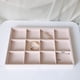 thumbnail image 1 of Bandeja de terciopelo para joyas Yinane Organizador Beige Exhibición Almacenamiento, 1 of 8