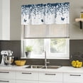 thumbnail image 5 of Blue Spring Botanical Valances for Windows, Decorative Rod Pocket Window Valance Curtains, Weeping Eucalyptus Butterfly Short Curtain Drapes for Kitchen/Bathroom/Living Room, 2 Panels, 54" W x 18" L, 5 of 8