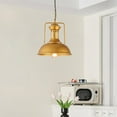 thumbnail image 5 of Vintage Gold Metal Pendant Light Fixture for Dining Room, Retro Industrial Style Pendant Lamp for Kitchen Island, American Farmhouse Pendant Light, Rustic Pendant Lighting for Over Table, 5 of 7
