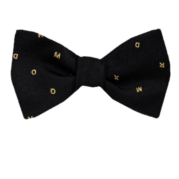 Men's Black Silk Self Tie Bowtie Tie Yourself Bow Ties