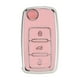 thumbnail image 1 of Funda de Llave de Coche de TPU Silicona en Tono Rosa y Plata para VW Golf 4/5/6/7/Mk4/Mk5/Mk6/MK7 - Funda de Control Remoto de 3 Botones, 1 of 6