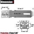 thumbnail image 1 of Door Hasp Latch Lock, 5 Inch Stainless Steel Safety Packlock Clasp, Brushed Finish 4 Pack, DL130-BN-P4, 1 of 4