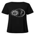 thumbnail image 2 of T-shirt à Manches Courtes pour Femmes, Hauts Grande Taille, Tunique Décontractée à Col en V, Blouse Ample, 2 of 2