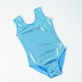 thumbnail image 3 of Sleeveless Shiny Girls Gymnastic Dance Trainingwear Tank Leotard With Short Suit, 3 of 7
