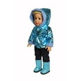 thumbnail image 4 of Metallic Blue Puffer Coat & Pants for 18-Inch Dolls | Dolls Clothes | American Fashion World, 4 of 6