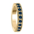 thumbnail image 3 of Aonejewelry 1.50 Ct. Ctw Channel Prong Setting Blue Diamond Wedding Band In 10K Solid Yellow Gold, 3 of 4