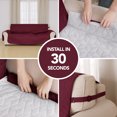 thumbnail image 4 of Deconovo Funda de sofá resistente al agua, 1 unidad, burdeos, 53 cm de ancho x 190 cm de largo, funda protectora para muebles, ideal para mascotas y niños., 4 of 7