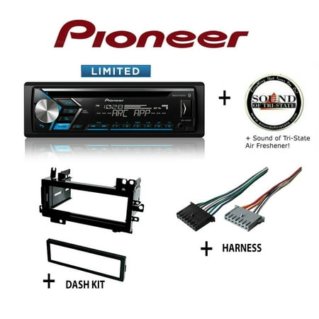 Pioneer DEH-S4010BT CD Receiver + Best Kit BKCFK510 Dash Kit + BHA1817 Harness for select Chrysler + SOTS Air