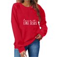thumbnail image 6 of BLTIBY Womens Valentine Shirts Love Heart Print Sweater Crewneck Long Sleeve Pullover Blouse Casual Fashion Valentines the Day Tops Red M, 6 of 6