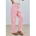 thumbnail image 2 of Womens Low Rise Baggy Barrel Horseshoe Jeans Patchwork Denim Pants with Pockets, 2 of 8