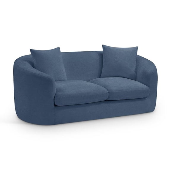 Meridian Furniture Penelope Light Blue Chenille Fabric Loveseat