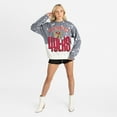 thumbnail image 3 of Women's Gameday Couture  Gray San Francisco 49ers Arch Rivals Faded Wash Sweatshirt, 3 of 7
