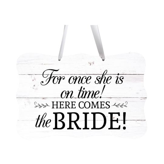 LifeSong Milestones Wedding Wall Hanging Signs For Ceremony And Reception For Couples - For Once