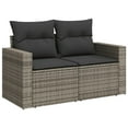 thumbnail image 3 of vidaXL Garden Sofa Set Grey, Dark Grey PE rattan Large Modular, 3 of 10