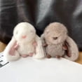 thumbnail image 2 of Guardurnaity Llavero de conejito suave y esponjoso para mochilas | Llavero con colgante de conejo adorable y pompón Accesorios de disfraces A, 2 of 6