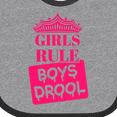 thumbnail image 4 of Inktastic Girls Rule, Boys Drool Girls Baby Bib, 4 of 4