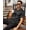 01 Black, variant on Men's Silk Satin Dress Shirts Jacquard Short Sleeve Floral Button Up Shirts Party Prom Wedding Shirt