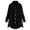 Black, variant on Women Faux Fleece Sweatshirt Fuzzy Button Coat Purple M