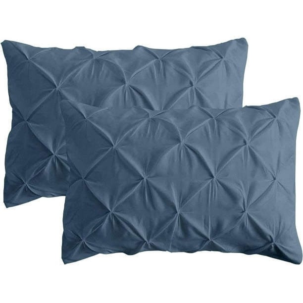 Cotton Metrics Heavy Quality Standard Pillow Sham Set of 2 Medium Blue