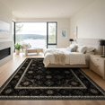 thumbnail image 3 of ODIKA 9'x12' Washable Area Rug Non-Shedding, Easy Care Farmhouse Banded Border Concentric Ring Folk Primitive Spotted Refined for Master Suite, California King, Under Bed, 3 of 7