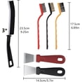 thumbnail image 2 of 8 Pcs Bathroom Kitchen Cleaning Brush Toilet Shower Tile Joints Dead Angle Hard Bristle Cleaner Brushes Gas Stove Long Handle Multi-Function Cleaning Tool Copper Wire Stove Range Hood Oil Stain, 2 of 7