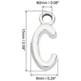 thumbnail image 2 of Letter Charm Pendants, 50 Pcs Character Alphabet Pendant Bulk DIY for Jewelry Making Bracelets, Silvery, C, 2 of 6