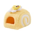 thumbnail image 3 of Cama para cobayas, casa suave para animales pequeños, acogedora y cálida, refugio de forro polar con establo Amarillo, 3 of 9