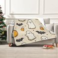 thumbnail image 7 of Yayeee Throw Blanket for Couch Soft Warm 60" x 80" Sofa Chair Bed Decoration, Halloween Cute Ghosts, 7 of 7