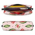 thumbnail image 2 of Naloa Hand Drawn Watermelon Leather Pencil Case, Makeup Pouch, Zipper Pouch for Daily Essentials, Storage Organizer, Cosmetics and Stationary Bag, 2 of 7
