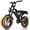 Black, variant on ESKUTE Electric Bike for Teens & Adults – 750W Motor (1500W Peak), 28 MPH, 48V 13Ah Battery, 16"x4" Fat Tires, 7-Speed, Dual Suspension, Black
